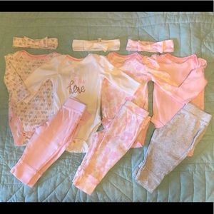Target baby girl pants, onesies, and headbands